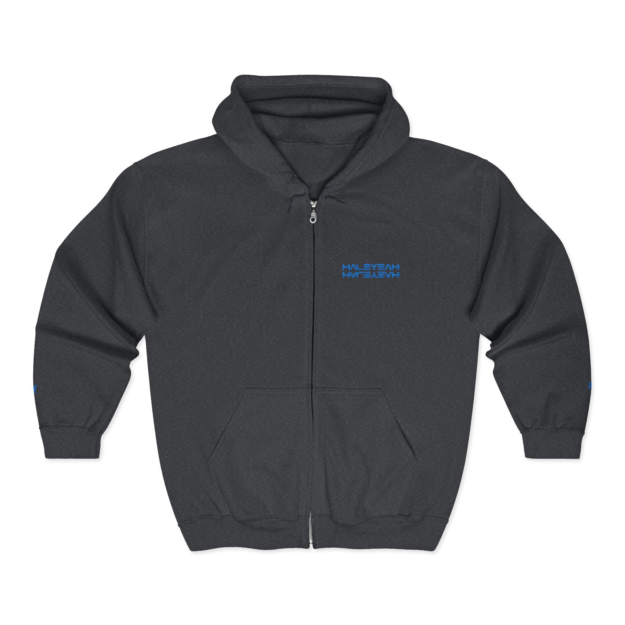 HALEYEAH Iced Logo | HY Embroidered Zip-Up Hoodie