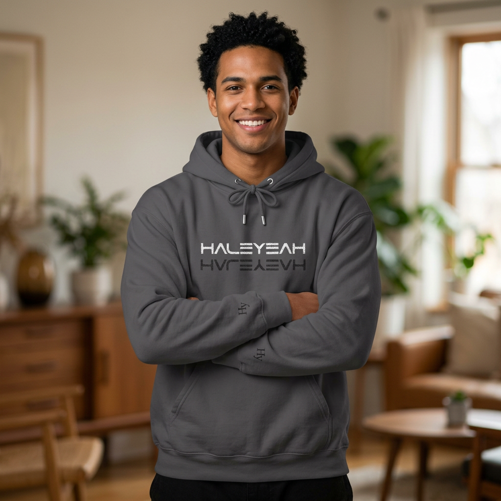 HALEYEAH Mirrored Logo | HY Embroidered Pullover Hoodie