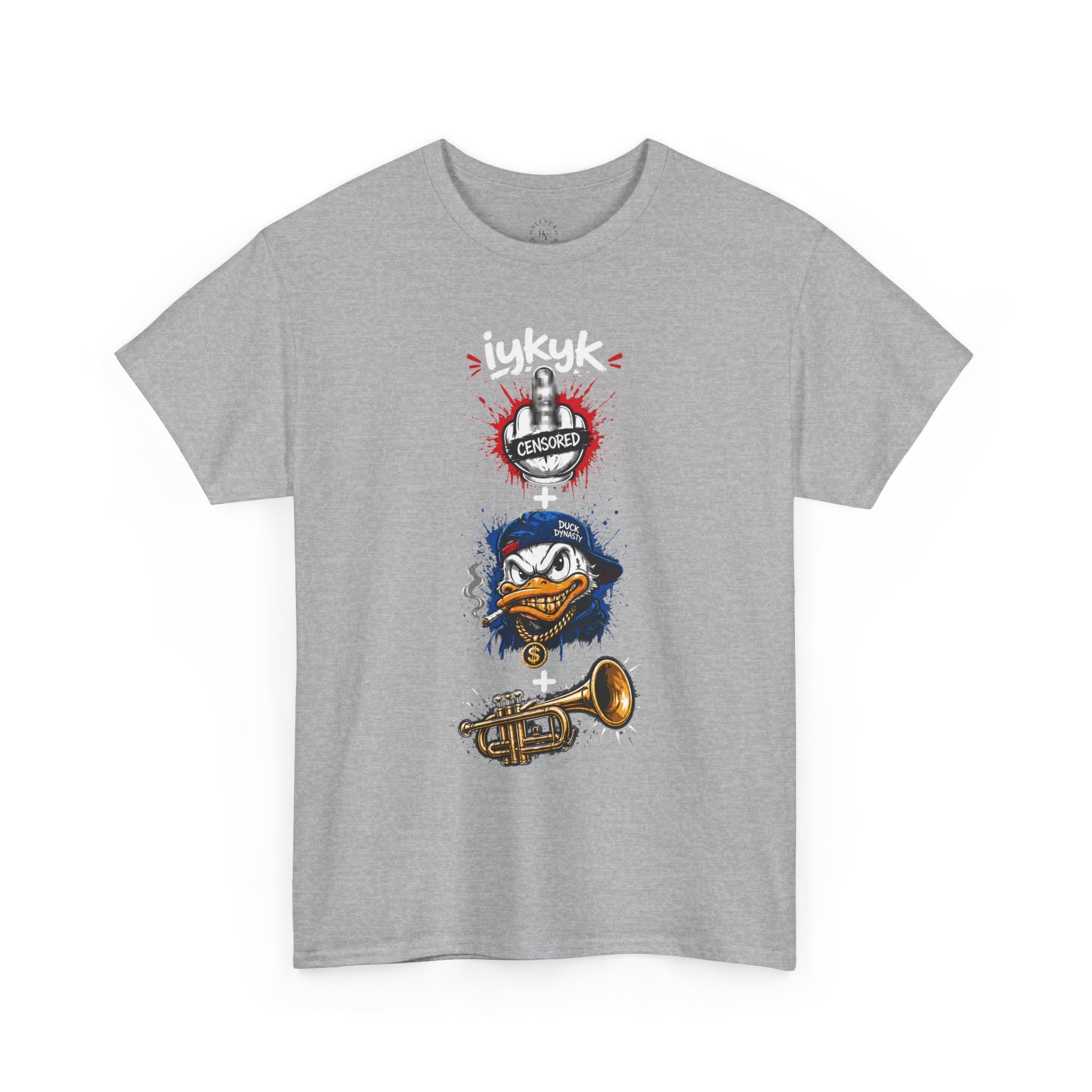 One Finger Salute + Duck Head + Trumpet iykyk | HY Graphic Tee
