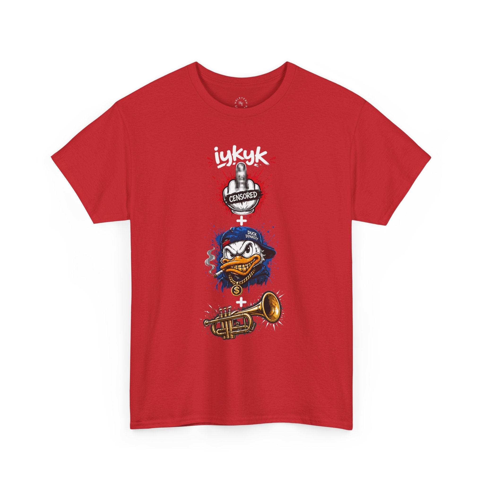One Finger Salute + Duck Head + Trumpet iykyk | HY Graphic Tee