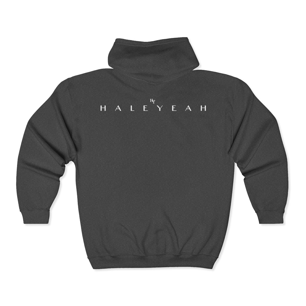 "Coffee makes my day, but Friday makes my week" CAT in café | HY Graphic Zip-Up Hoodie